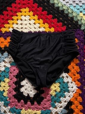 Arizona Jean Company Black Bikini Bottom with Strappy Sides
